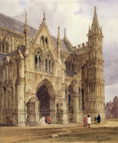 Le porche nord-ouest de la cathédrale de Salisbury - Thomas Shotter Boys